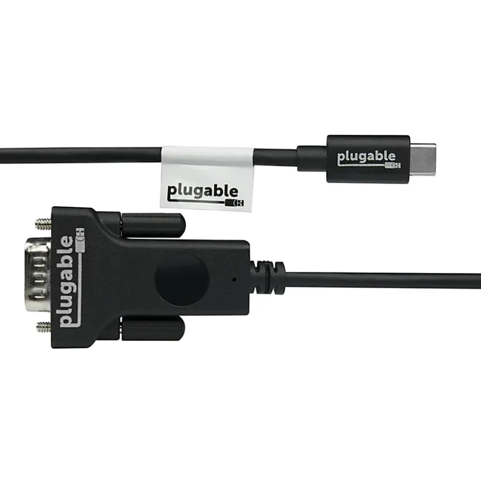 Plugable USB C to VGA Cable - Connect Your USB-C or Thunderbolt 3 Laptop to VGA Displays up to 1920x1080@60Hz - Plugable USB C to VGA Cable