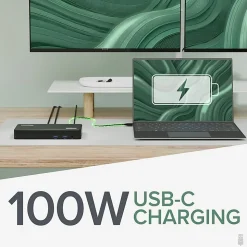 Plugable USB C Triple Display Docking Station with Laptop Charging, - UD3900PDZ