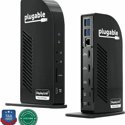 Plugable USB-C Triple Display Docking Station with Charging Support Power Delivery - UDULTCDL