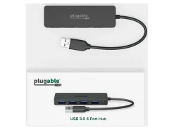 Plugable USB3-HUB4A - Hub - 4 x SuperSpeed USB 3.0 - desktop
