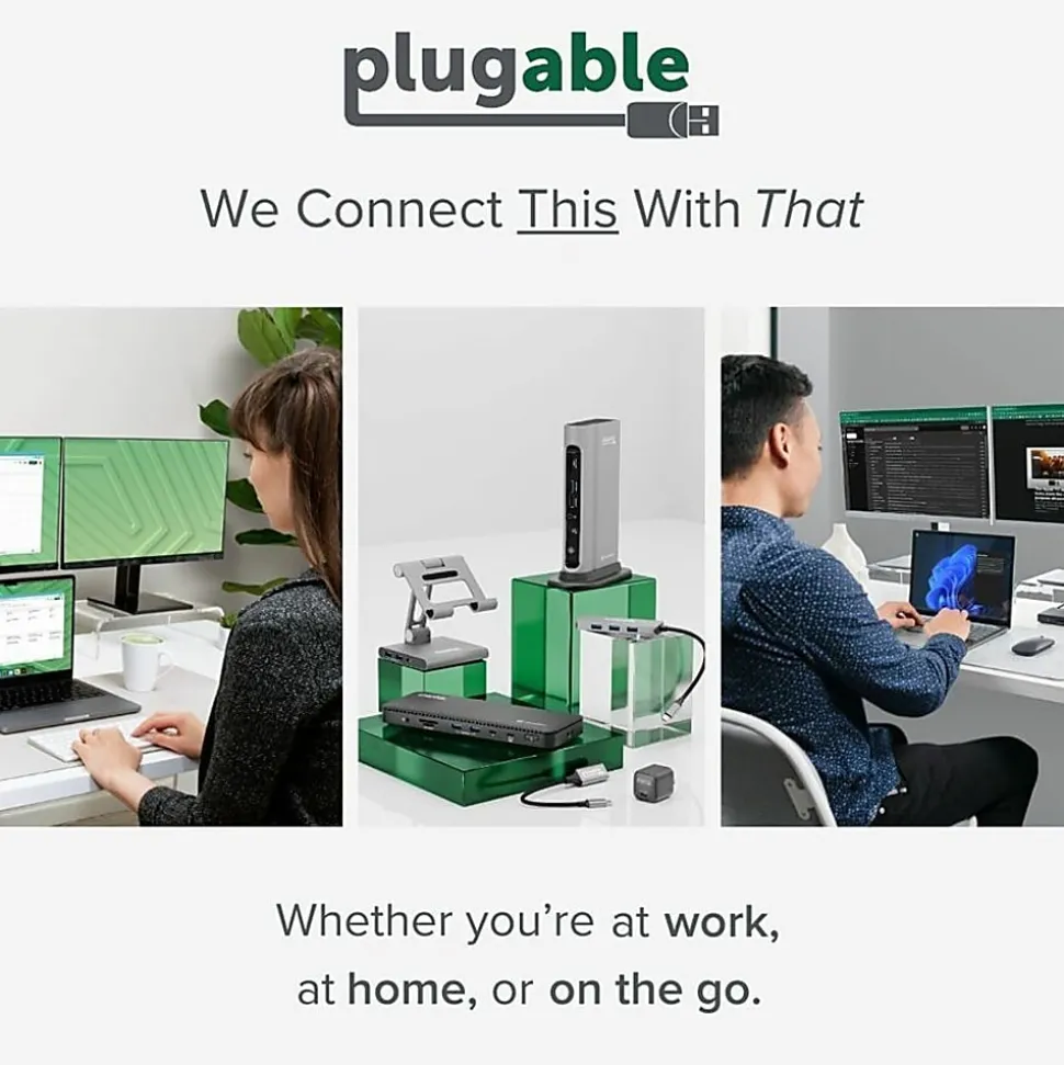 Plugable USB4 Hub 5-in-1 Thunderbolt 4 Hub With 60W Charging, Single 8K Or Dual 4K Display