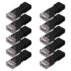PNY Attache 3 USB 2.0 Flash Drives, 16GB, Black, Pack Of 10 Flash Drives