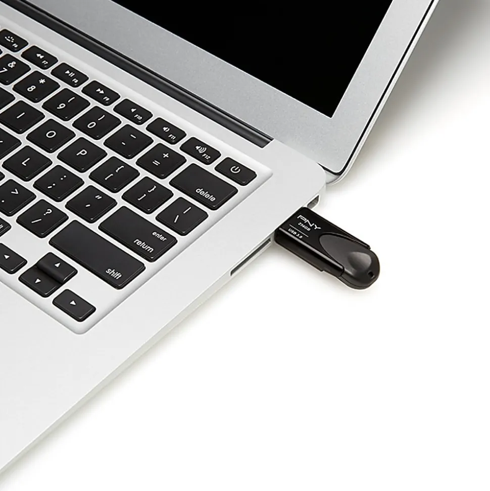 PNY Elite Turbo Attaché 4 USB 3.2 Flash Drive, 256GB, Dark Gray