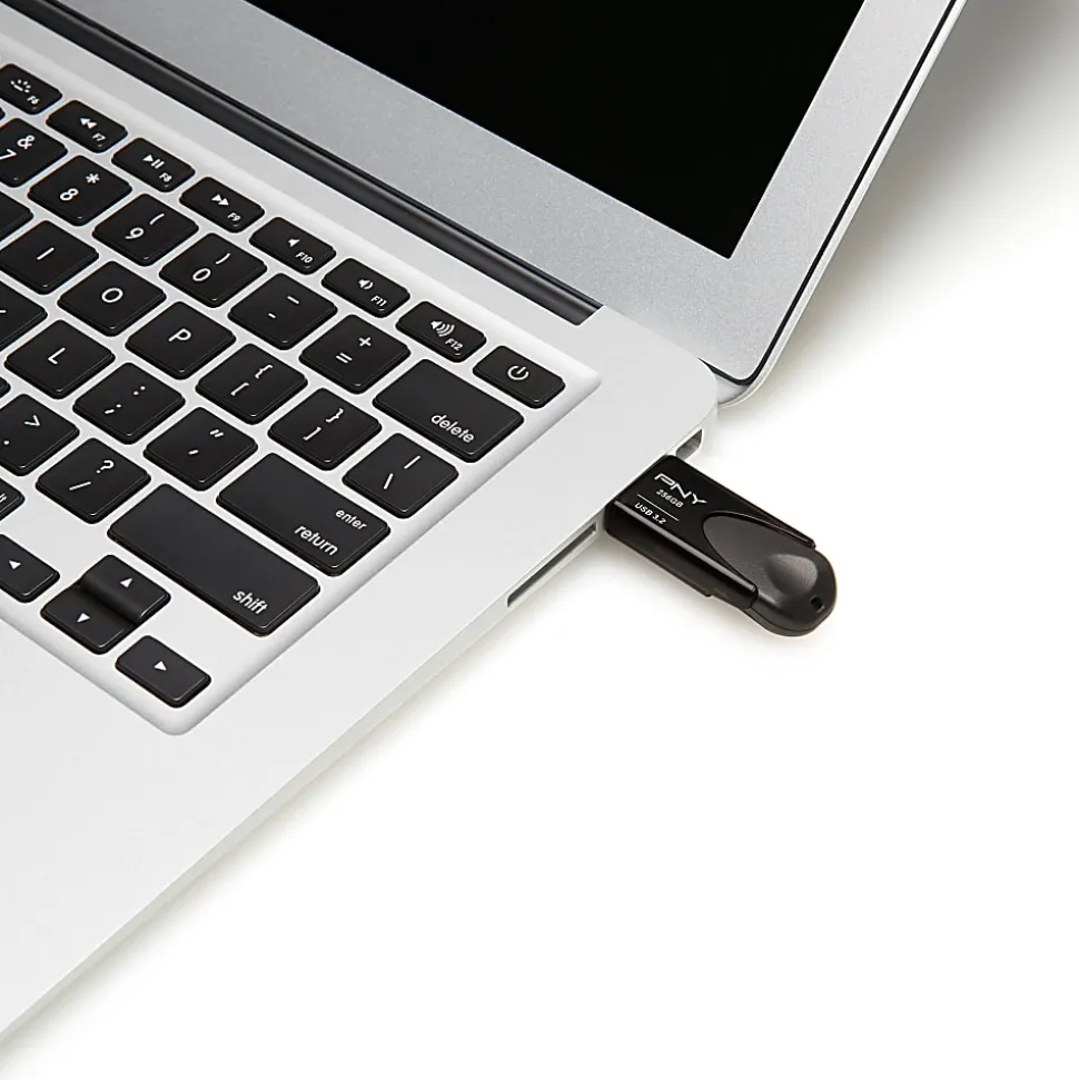 PNY Elite Turbo Attaché 4 USB 3.2 Flash Drive, 256GB, Dark Gray