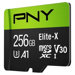 PNY Elite-X Class 10 U3 V30 microSDXC Flash Memory Card, 256GB