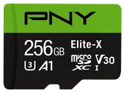 PNY Elite-X Class 10 U3 V30 microSDXC Flash Memory Card, 256GB