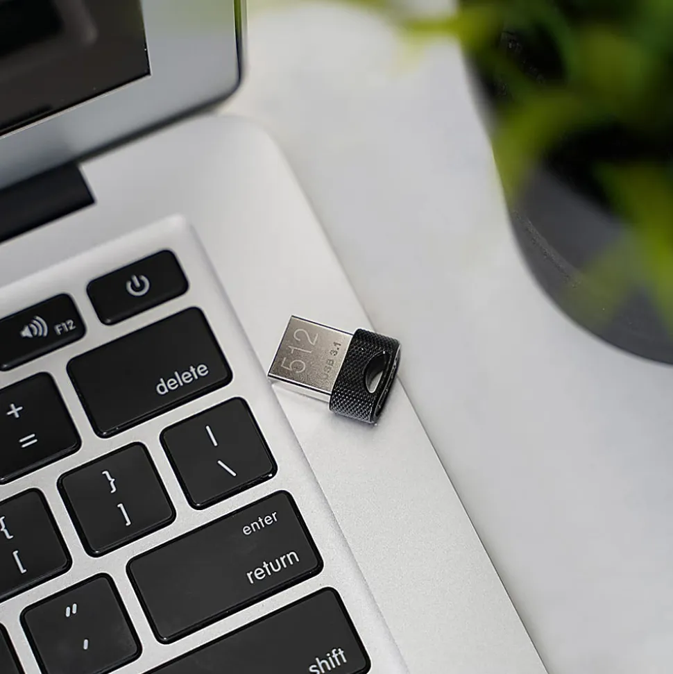 PNY Elite-X Fit USB 3.1 Flash Drive, 512GB, Black/Gray - 200MB/s