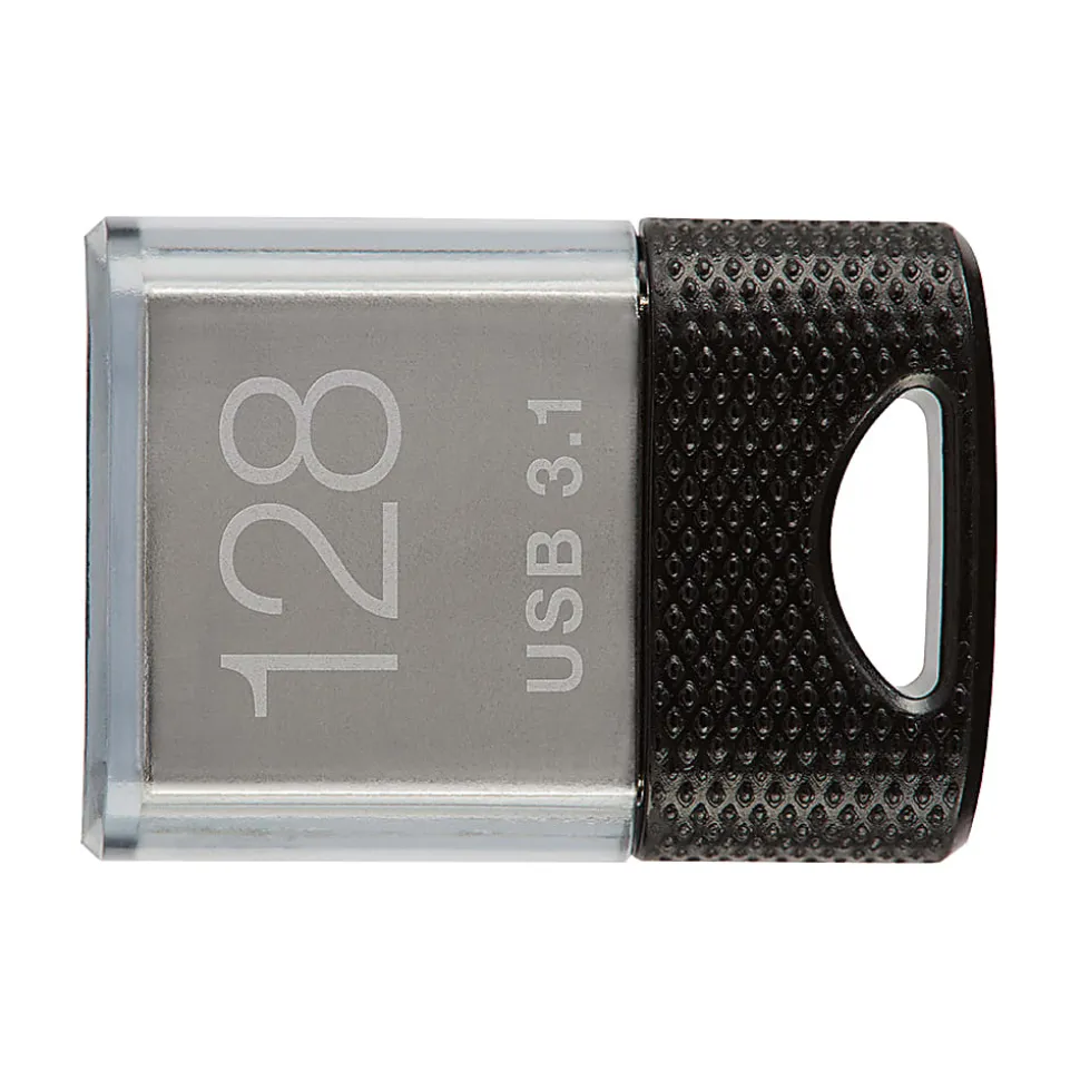 PNY Elite-X Fit USB 3.1 Flash Drive, 128GB, Black/Gray