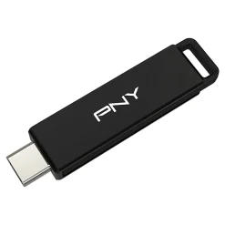 PNY Elite-X Type-C USB 3.2 Gen 1 Flash Drive, 128GB, Black