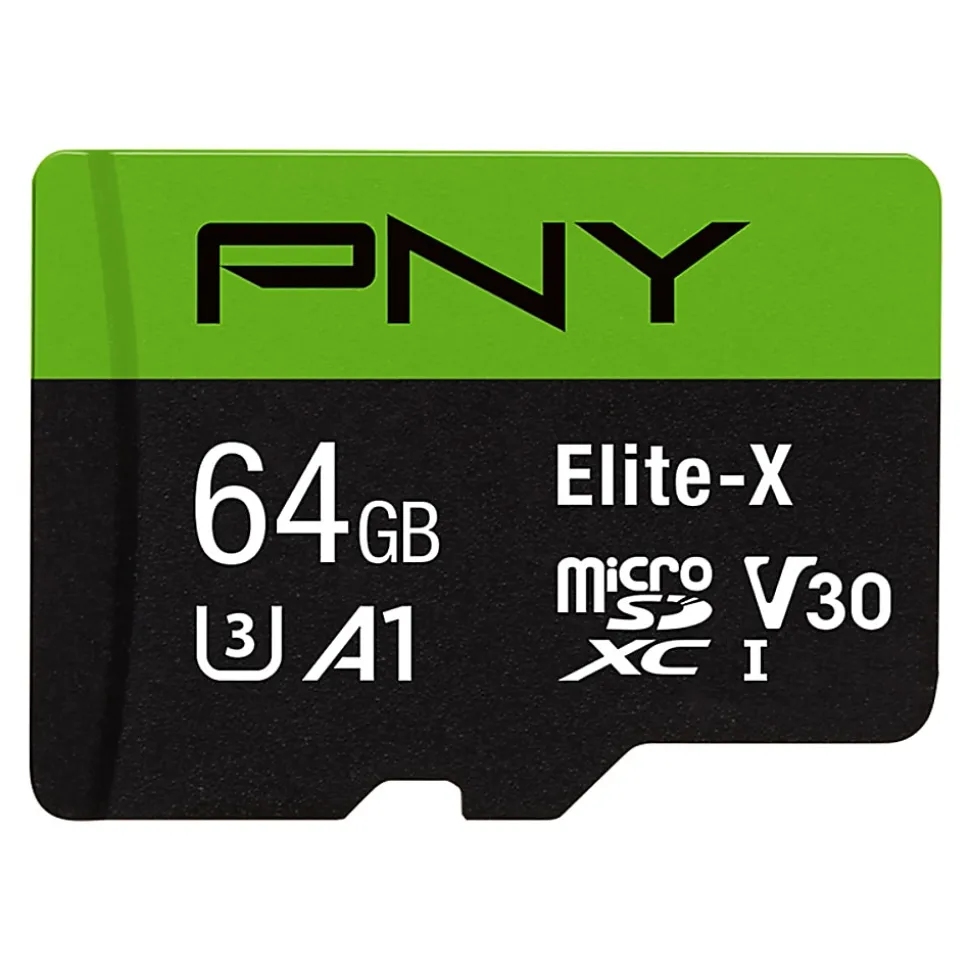 PNY 64GB Elite-X Class 10 U3 V30 microSDXC Flash Memory Card