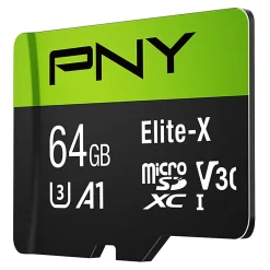 PNY 64GB Elite-X Class 10 U3 V30 microSDXC Flash Memory Card