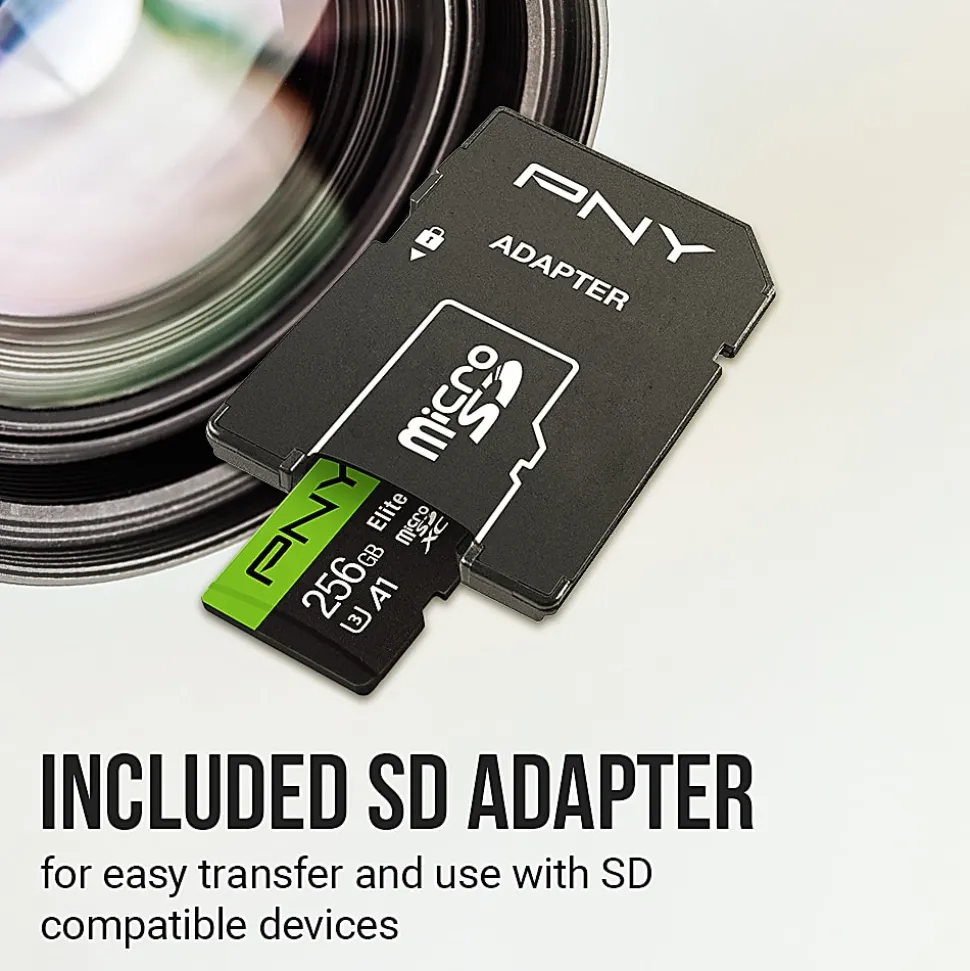 PNY 64GB Elite-X Class 10 U3 V30 microSDXC Flash Memory Card