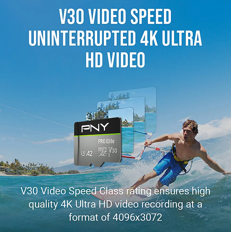 PNY PRO Elite Class 10 U3 V30 microSDXC Flash Memory Card, 1TB
