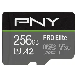 PNY PRO Elite Class 10 U3 V30 microSDXC Flash Memory Card, 256GB