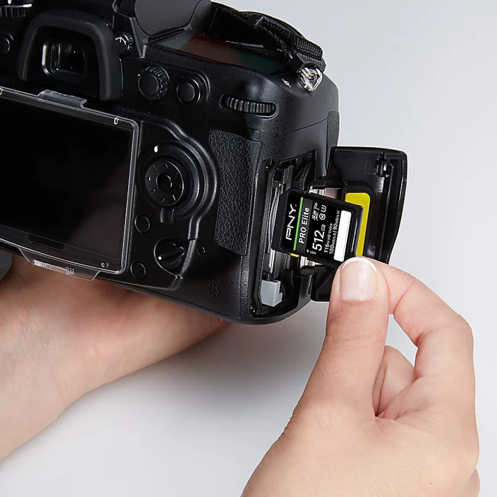 PNY PRO Elite Class 10 U3 V30 SD Flash Memory Card, 512GB
