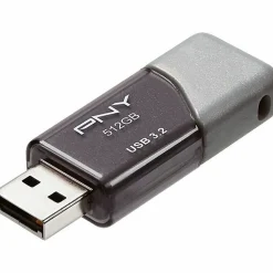 PNY® Turbo Attaché 3 USB 3.2 Flash Drive, 512GB, Silver
