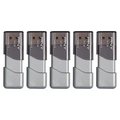 PNY® Turbo Attaché 3 USB 3.0 Flash Drives, 64GB, Pack Of 5 Drives