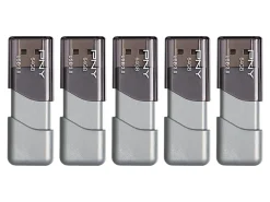 PNY® Turbo Attaché 3 USB 3.0 Flash Drives, 64GB, Pack Of 5 Drives