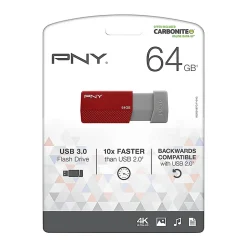 PNY USB 3.0 Flash Drive, 64GB, Assorted Colors