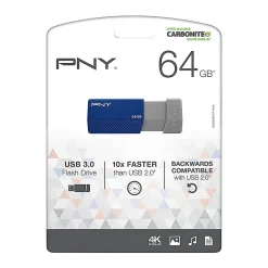PNY USB 3.0 Flash Drive, 64GB, Assorted Colors