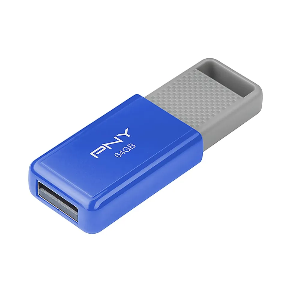 PNY USB 2.0 Flash Drive, 64GB, Assorted