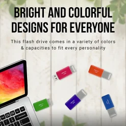 PNY USB 2.0 Flash Drive, 32GB, Assorted Colors