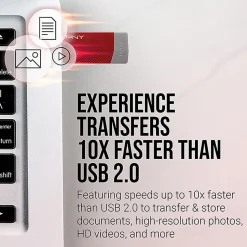 PNY USB 3.0 Flash Drive, 128GB, Assorted Colors