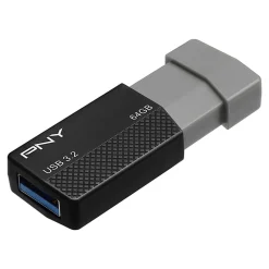 PNY USB 3.2 Flash Drive, 64GB, Black