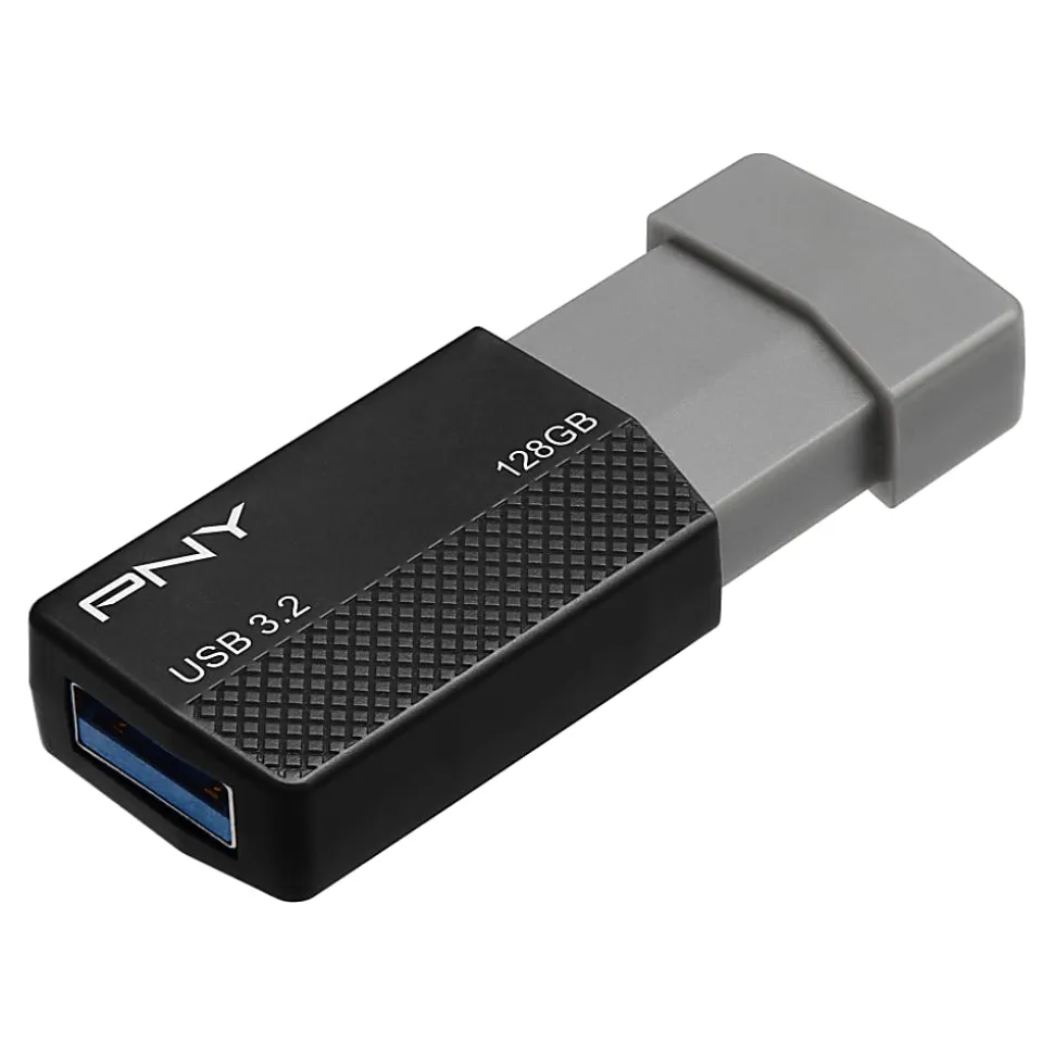 PNY USB 3.2 Flash Drive, 128GB, Black