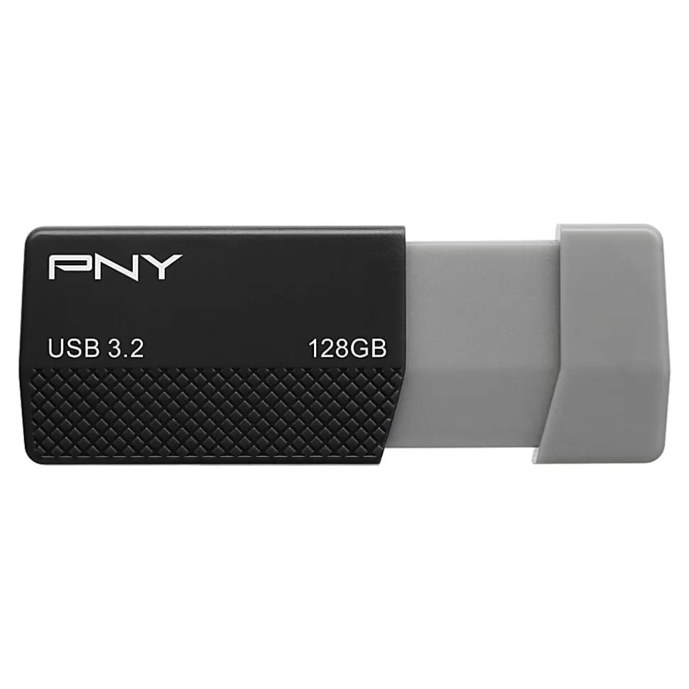 PNY USB 3.2 Flash Drive, 128GB, Black
