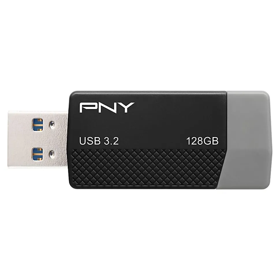 PNY USB 3.2 Flash Drive, 128GB, Black
