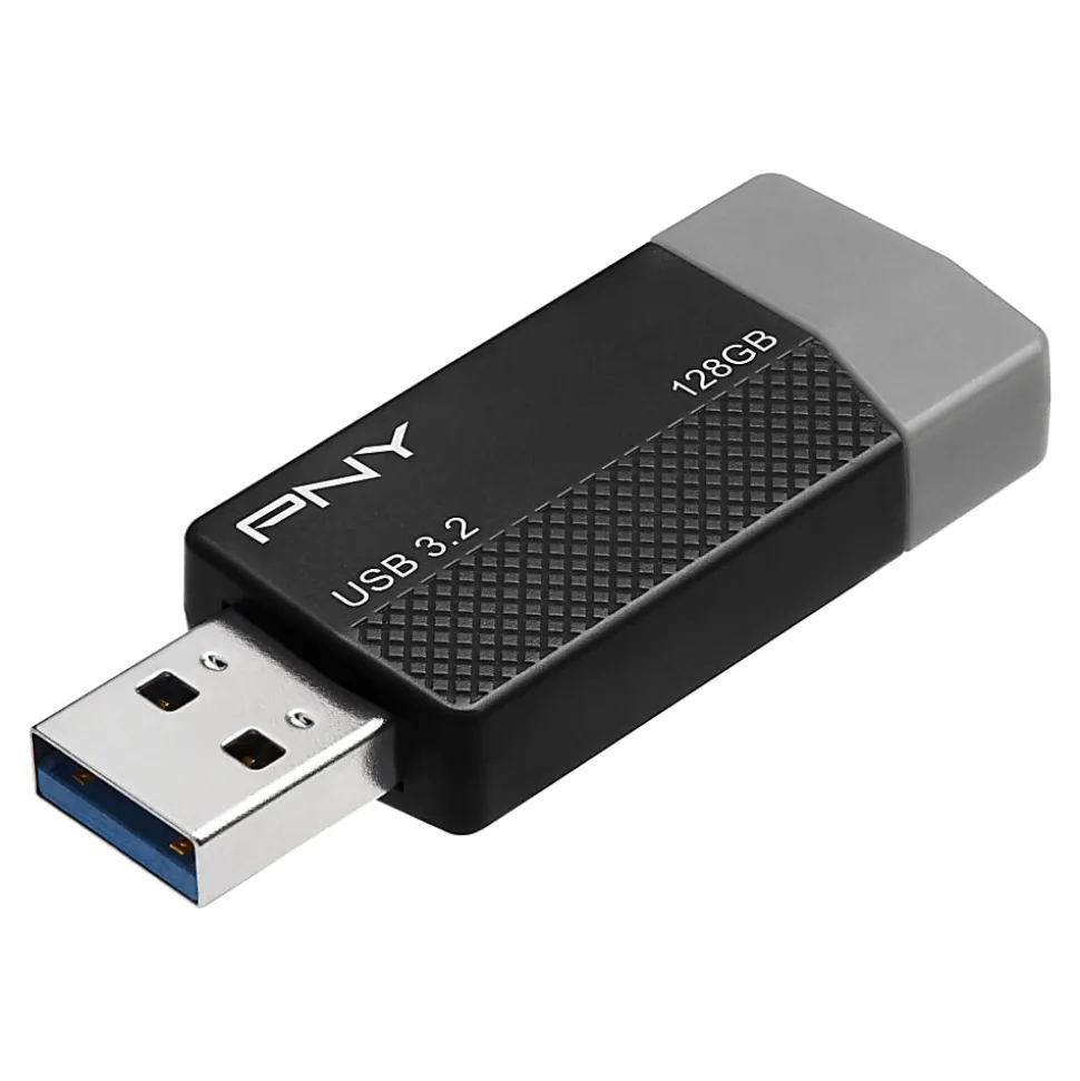 PNY USB 3.2 Flash Drive, 128GB, Black