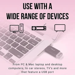 PNY USB 2.0 Flash Drive, 32GB, Black