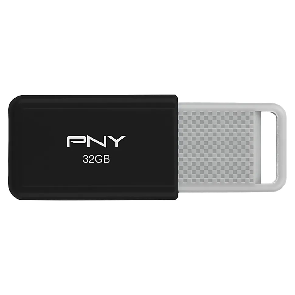 PNY USB 2.0 Flash Drive, 32GB, Black