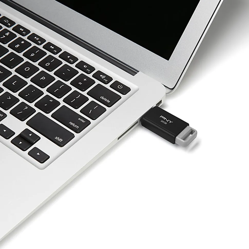 PNY USB 2.0 Flash Drive, 32GB, Black