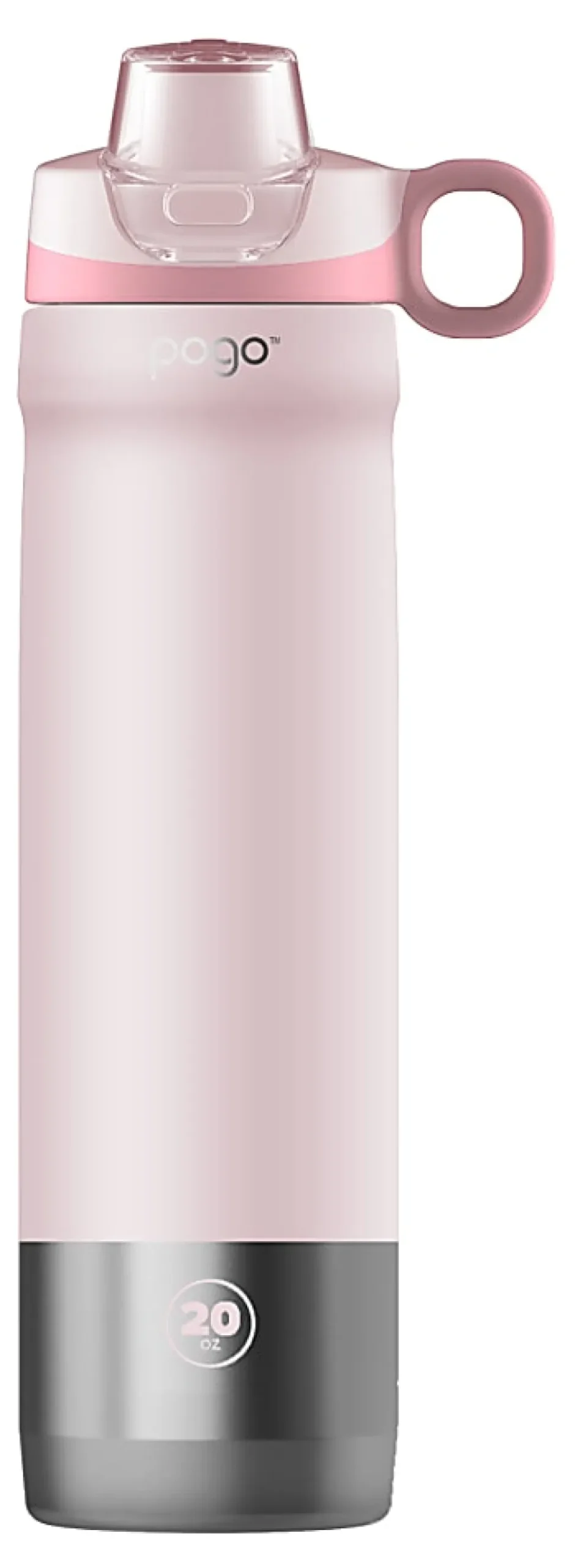 Pogo Insulated Stainless Steel Water Bottle, 20 Oz, Pink