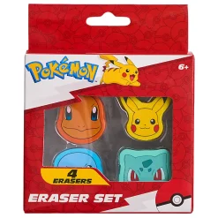 Pokemon Licensed Eraser Set, 1-1/4