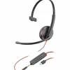 Poly Blackwire 3215 Monaural USB-C Headset + 3.5mm Plug + USB-C/A Adapter - Mono - USB Type C, Mini-phone (3.5mm) - 8X227AA