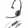 Poly Blackwire 3215 Monaural USB-C Headset + 3.5mm Plug + USB-C/A Adapter (Bulk) - Microsoft Teams Certification - 8X227A6