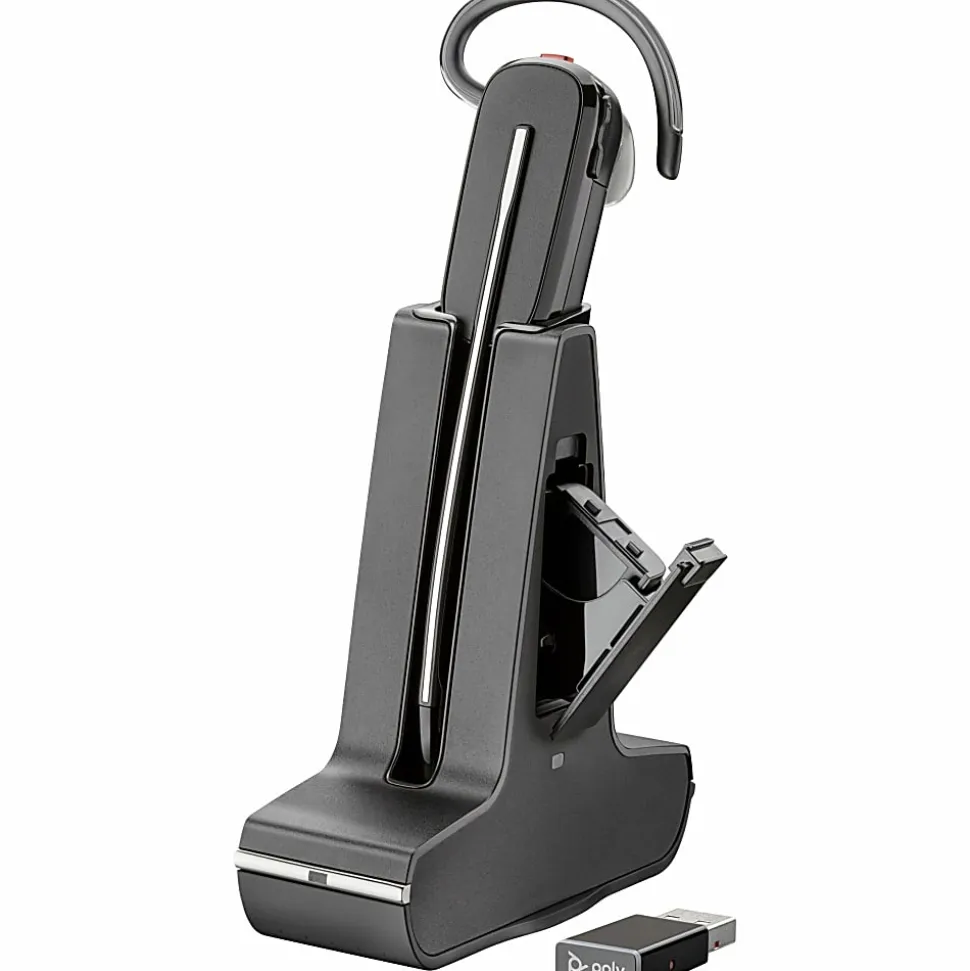 Poly Savi 8245-M Microsoft Teams Certified DECT 1920-1930 MHz USB-A Headset +D200 TAA, 77T36AAABA