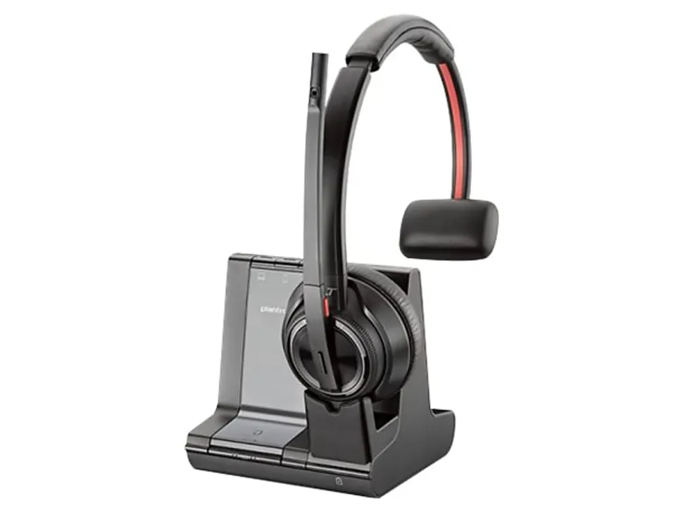 Poly Savi 8200 Series W8210-M - Microsoft - headset - on-ear - DECT 6.0/Bluetooth - wireless - active noise canceling - Certified - 7S447AAABA