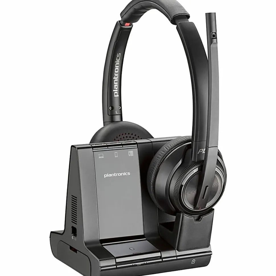 Poly Savi 8220 UC DECT USB-A Headset - Stereo - True Wireless - Bluetooth/DECT - 450 ft - 20 Hz to 20 kHz - 77T33AAABA
