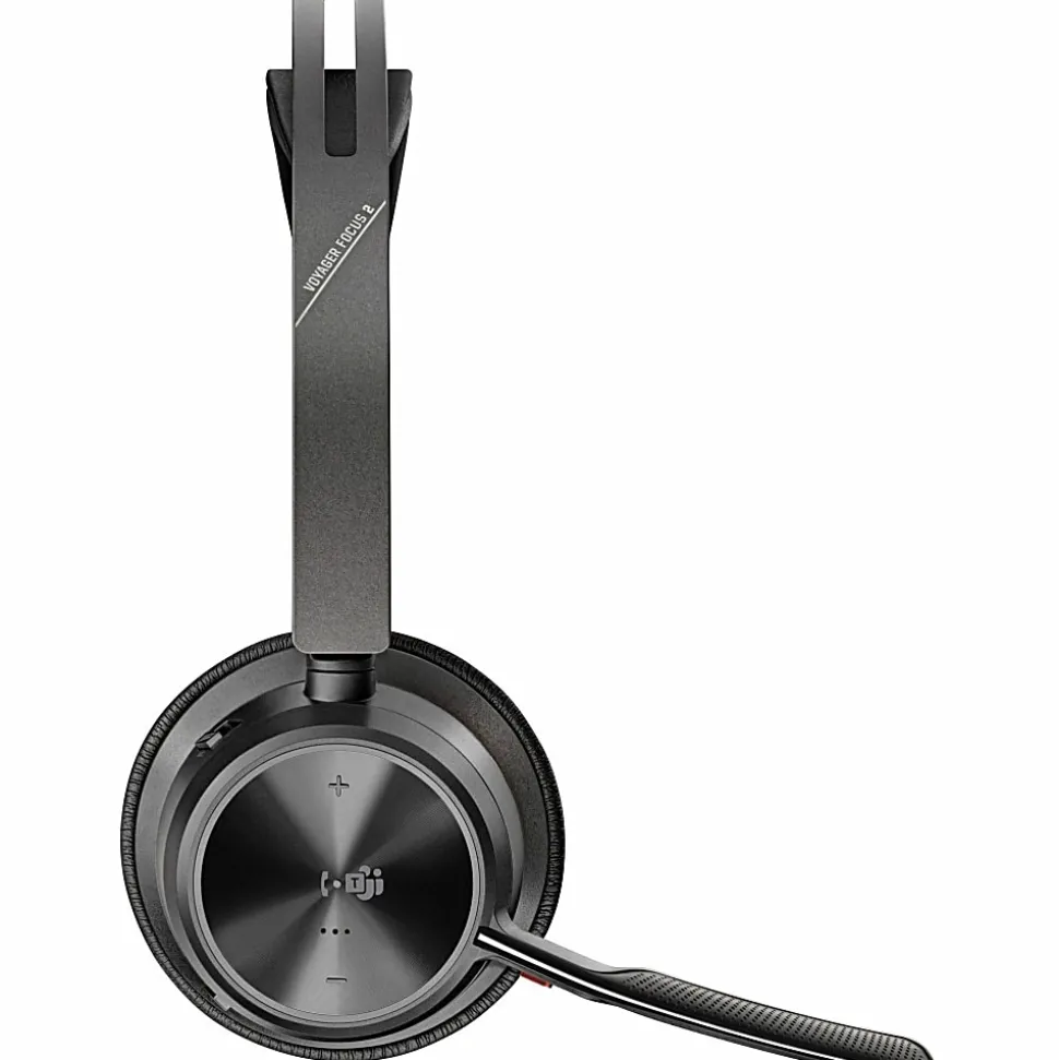 Poly Voyager Focus 2 - Headset - on-ear - Bluetooth - wireless - active noise canceling - USB-C via Bluetooth adapter - 9T9J4AAAC3