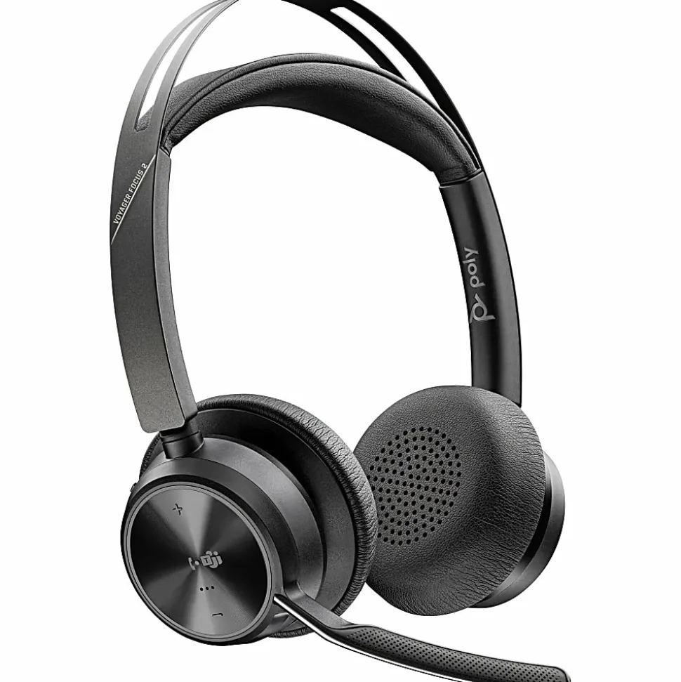 Poly Voyager Focus 2 - Headset - on-ear - Bluetooth - wireless - active noise canceling - USB-C via Bluetooth adapter - 9T9J4AAAC3