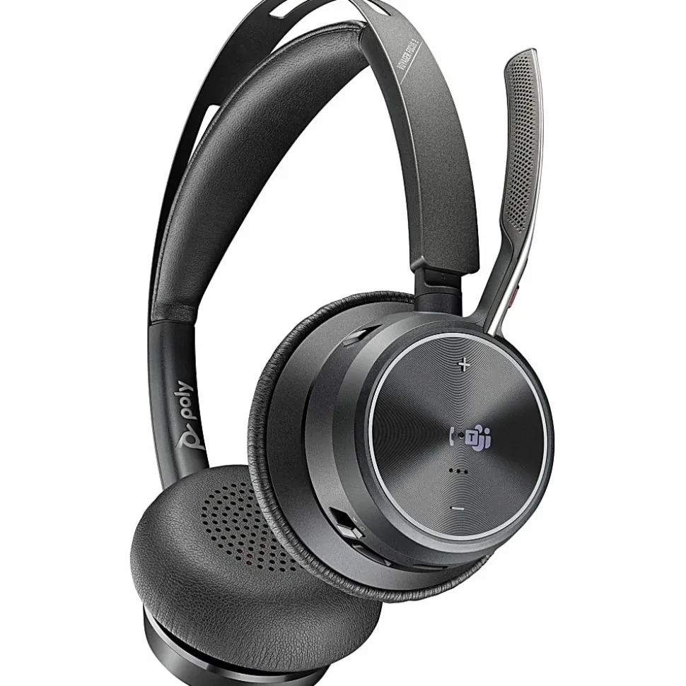 Poly Voyager Focus 2 - Headset - on-ear - Bluetooth - wireless - active noise canceling - USB-C via Bluetooth adapter - 9T9J4AAAC3