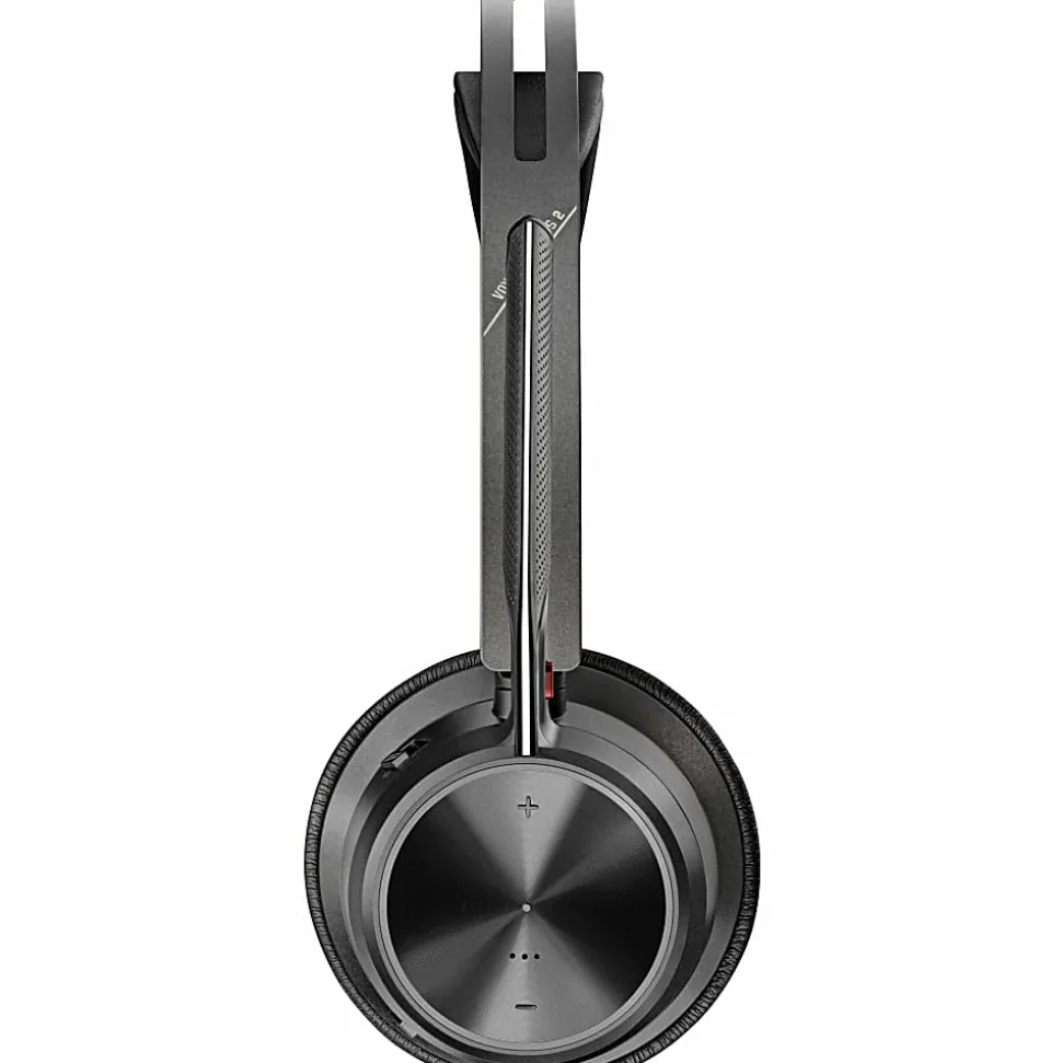 Poly Voyager Focus 2, Headset, on-ear, Bluetooth, wireless, active noise canceling, USB-C via Bluetooth adapter, black, Zoom Certified, 9T9J3AAAC3