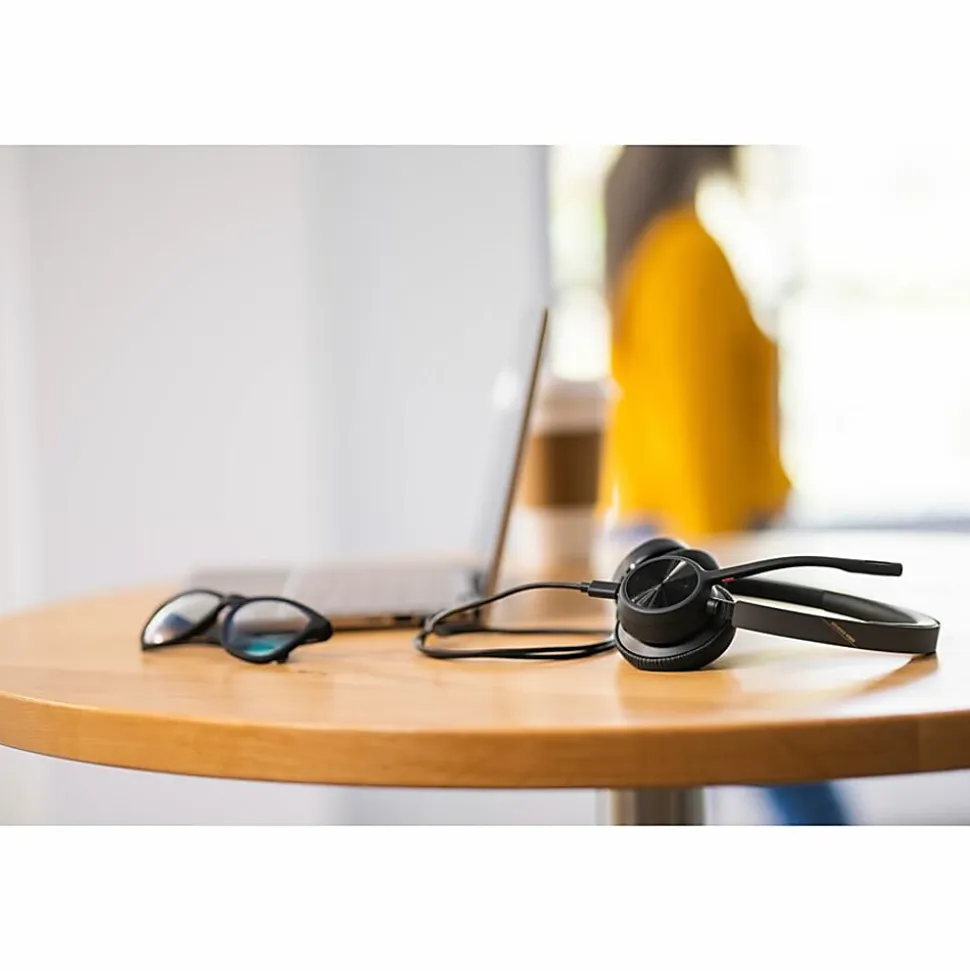 Poly Voyager 4320 Microsoft Teams Certified Headset + BT700 Dongle + Charging Stand - Microsoft Teams Certification - 77Z00AA