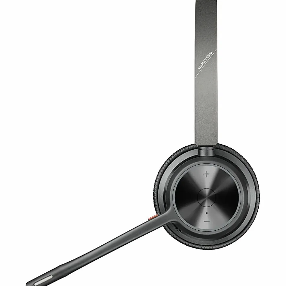 Poly Voyager 4320 UC Stereo USB-A Headset + BT700 USB-A Adapter + Charging Stand - Siri, Google Assistant - 77Y99AA
