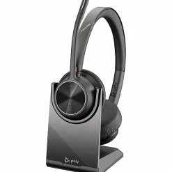 Poly Voyager 4320 UC Stereo USB-A Headset + BT700 USB-A Adapter + Charging Stand - Siri, Google Assistant - 77Y99AA
