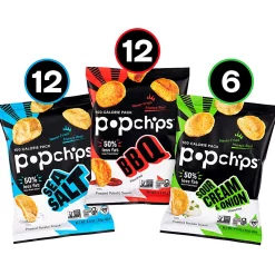 Popchips Variety Pack, 0.8 Oz, Pack Of 30 Bags